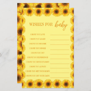 Papier Petite Fleur de tournesol Fille premier anniversai