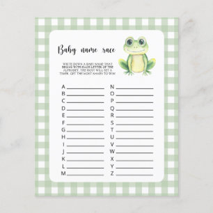Papier Petite grenouille - Baby name race jeu