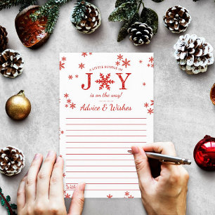 Papier Petite Offre De Joie Baby shower De Noël Conseils