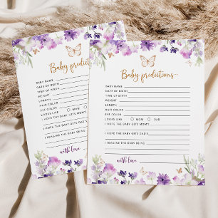 Papier Petite papillon pourpre or bébé prédictions bébé p