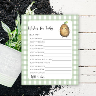 Papier Petite Pomme de terre Voeux pour bébé