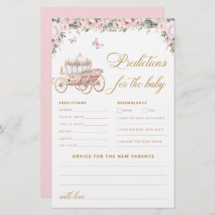 Papier Petite princesse Baby shower Prédictions et consei