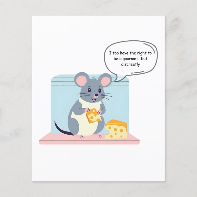 Papier petite souris gourmande , greedy little mouse (Devant)