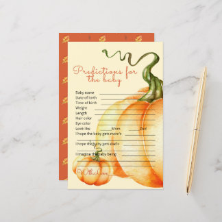 Papier Petites prédictions et conseils Citrouilles pour b