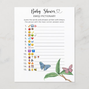 Papier Petits papillons - baby shower émoticônes