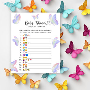 Papier Petits Papillons - jeu de devinette d'emoji pour b