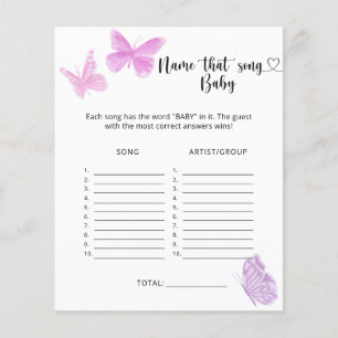 Papier Petits Papillons - Nommez cette chanson pour bébé