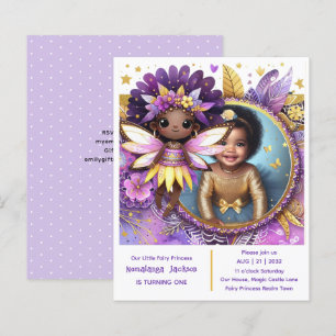Papier Photo Anniversaire Little Black Fairy African Purp