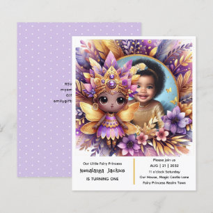 Papier Photo Anniversaire Little Black Fairy African Purp