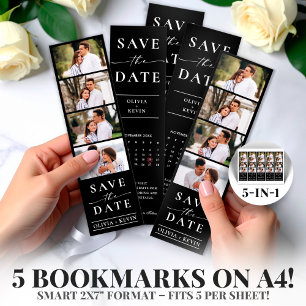 Papier Photo Booth 2x7" Signet Enregistrer le Mariage de 