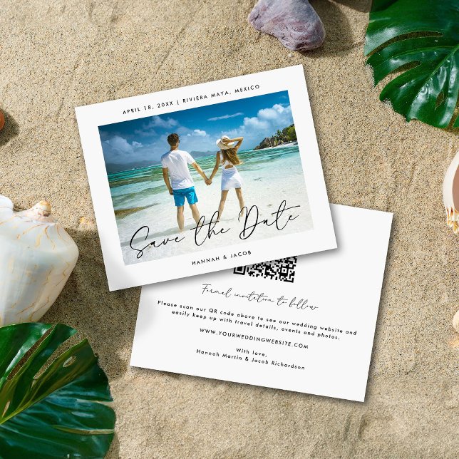 Papier Photo Budget moderne Enregistrer la date (Créateur téléchargé)