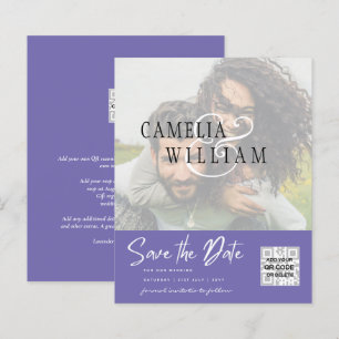 Papier PHOTO BUDGET Moderne Enregistrer la date QR CODE R