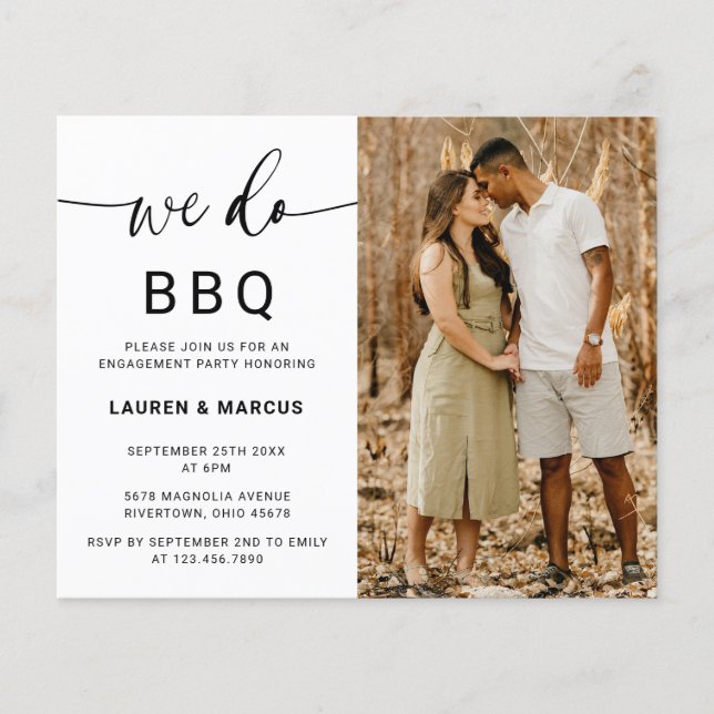 Papier Photo Budget Nous faisons BBQ Script Engagement (Devant)