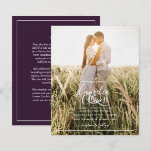 Papier PHOTO BUDGET TOUT-EN-1 Mariage OVERLAY Plum Purple