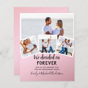 PAPIER PHOTO BUDGÉTAIRE FIANÇAILLES CITER INVITATIONS - N