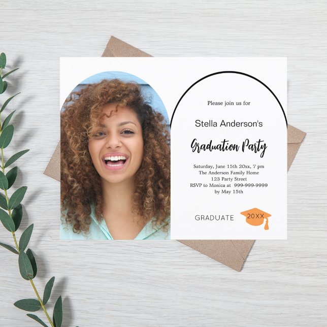 Papier Photo de la fête de remise des diplômes 2025 invit (Créateur téléchargé)