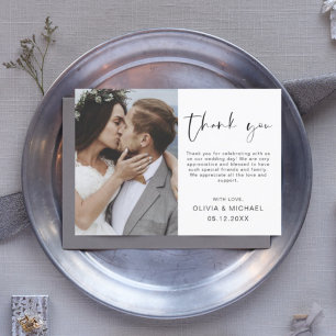 Papier Photo de remerciement de mariage à petit budget