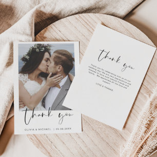 Papier Photo du Mariage budgétaire Merci