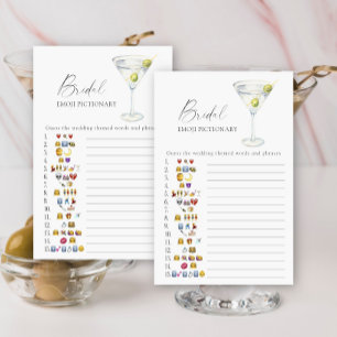 Papier Photo émotionnelle de la douche nuptiale Martini