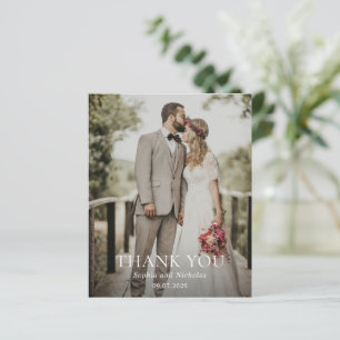 Papier Photo en noir et blanc Budget Mariage Remerciement