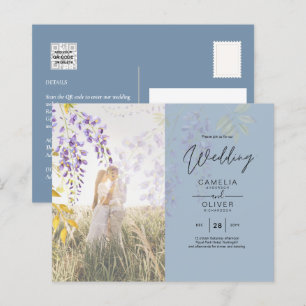 Papier PHOTO FAIRE-PART DE MARIAGE Wisteria BUDGET Floral