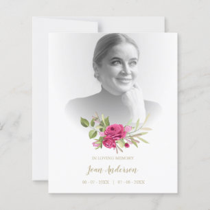 Papier Photo Funérailles Romantique Floral Garland en ros