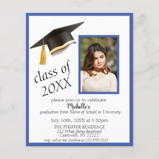 Papier Photo Grad Casquette Graduation Party Invitation e