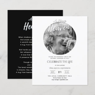 Papier PHOTO Heaven Poème Célébration de la vie funéraire