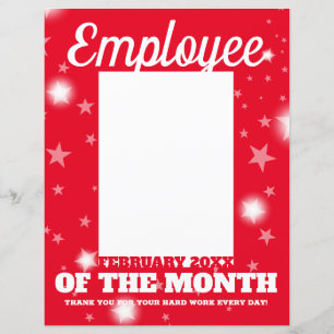 Papier photo insert employé du mois en-tête FEB