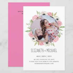 Papier Photo La Moins Chère Changer La Date Floral Wreath
