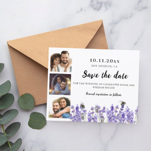 Papier Photo lavande florales mariage Enregistrer la cart