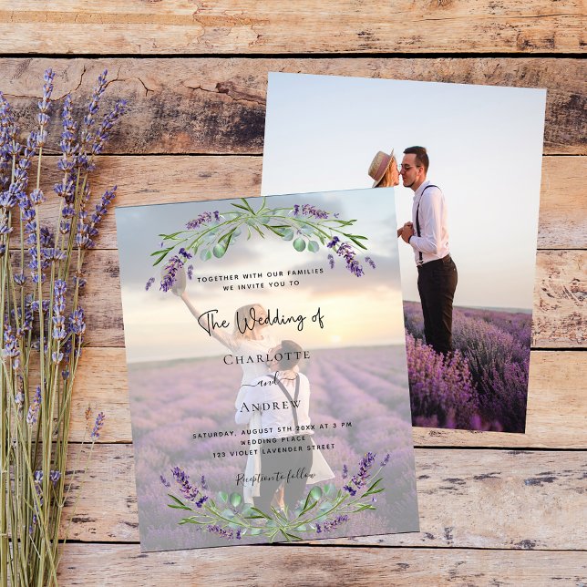 Papier Photo lavande violet floraux budget mariage (Créateur téléchargé)