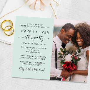 Papier Photo mariage Heureusement Jamais Après Invitation