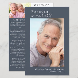 Papier Photo Memorial Funeral Celebration of Life Program