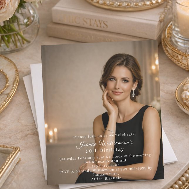 Papier Photo milestone birthday invitation (Créateur téléchargé)