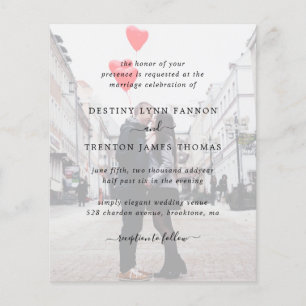 Papier Photo Moderne Faire-part de mariage budgétaire sim