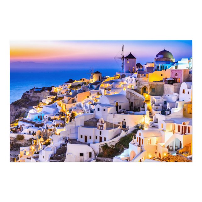 Papier photo professionnel (satin) Santorin (Devant)