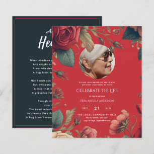 Papier PHOTO Red Roses Célébration de la vie Funérailles 