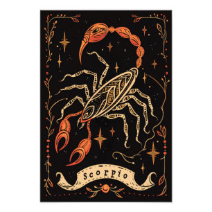 Papier photo satiné Scorpio Zodiac céleste