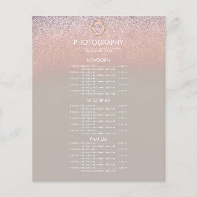Papier Photographie Business Ombre Parties scintillant Vo (Devant)