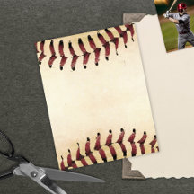 Photos de baseball Rustic Memory Scrapbook Paper