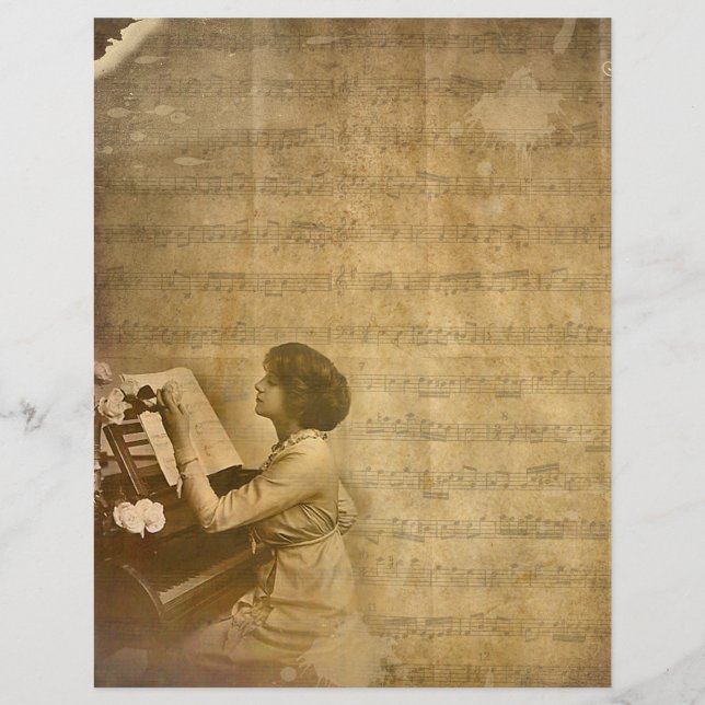 Papier Pianiste vintage (Devant)