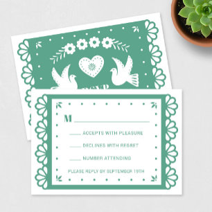 Papier Picado Style carte RSVP