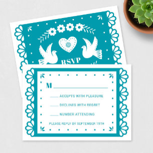 Papier Picado Style carte RSVP