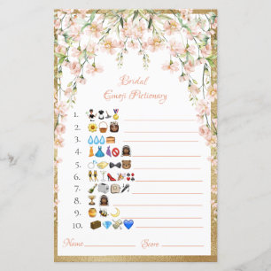 Papier Pictionary Emoji de mariage Afro-Américain