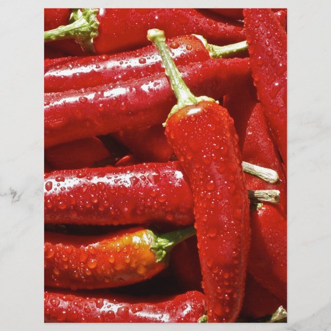 Papier Piments piment chauds rouges (Devant)
