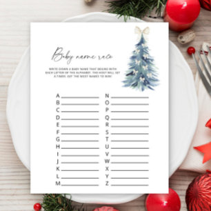 Papier Pin d'hiver Baby nom course jeu
