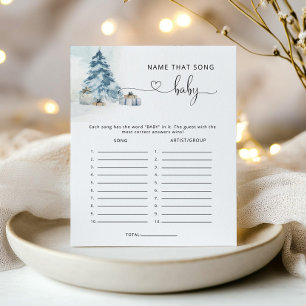Papier Pin d'hiver Nom de la chanson jeu de baby shower