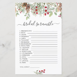 Papier Pine Greenery Word