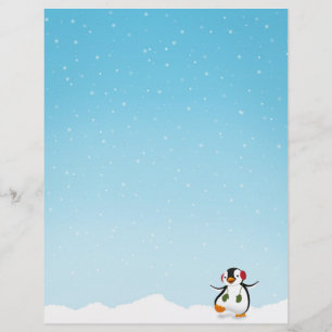 Papier Pingouin d'hiver mignon